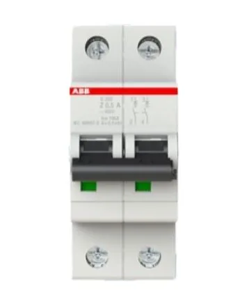 ABB 2CDS252001R0158 — 2-Pole MCB (DIN Rail)