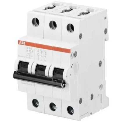 ABB S203-K10 — 3-Pole MCB (DIN Rail)