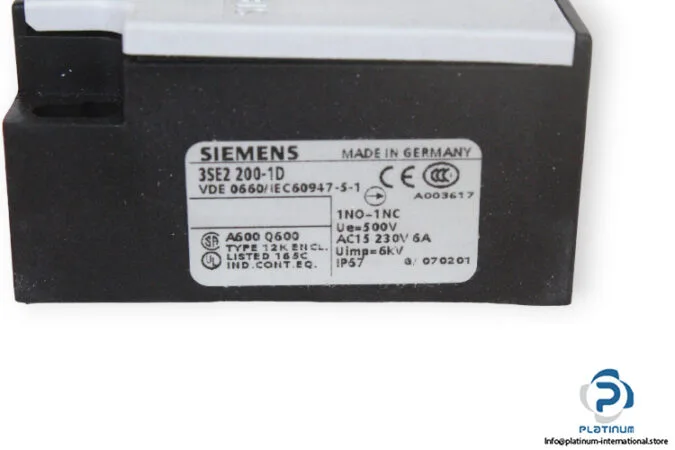 Siemens 3SE2200-1D — Limit Switches (image 4)