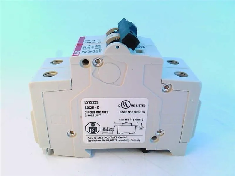 ABB S202U-K30 — 2-Pole MCB (DIN Rail) (image 4)