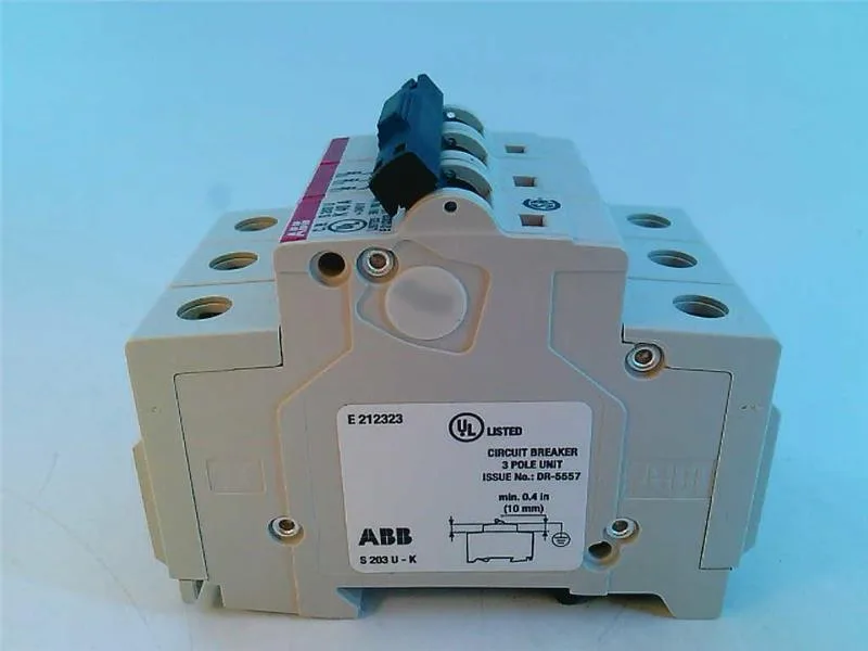 ABB S203U-K40 — 3-Pole MCB (DIN Rail) (image 4)
