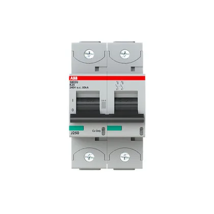 ABB S802U-K25 — 2-Pole MCB (DIN Rail)