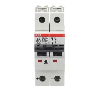 ABB S202UDC-K15 — 2-Pole MCB (DIN Rail) (image 2)