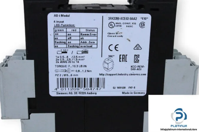 Siemens 3RK2200-0CE02-0AA2 — Remote I/O & Fieldbus Modules (image 4)
