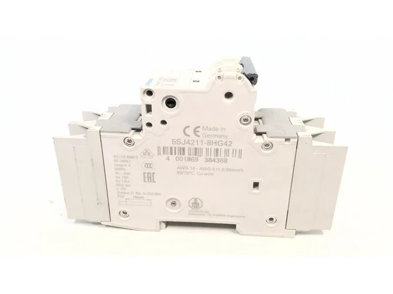 Siemens 5SJ4211-8HG42 — 2-Pole MCB (DIN Rail) (image 4)