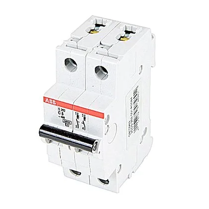 ABB S202-C8 — 2-Pole MCB (DIN Rail)