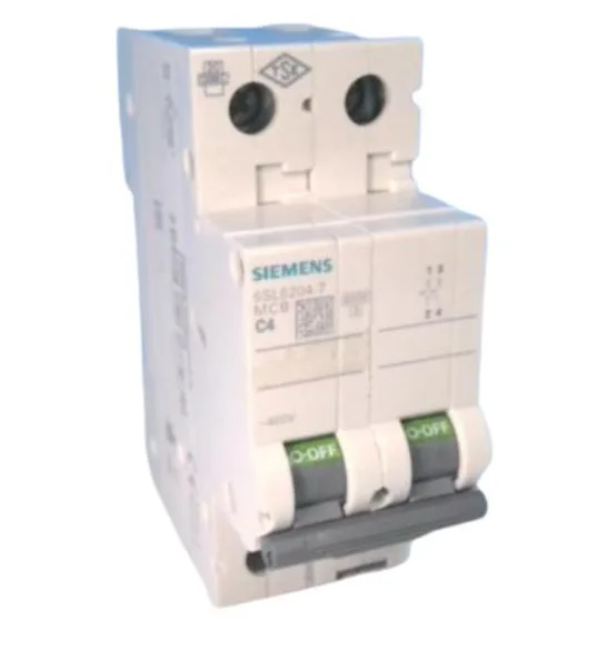 Siemens 5SL6204-7 — 2-Pole MCB (DIN Rail) (image 2)