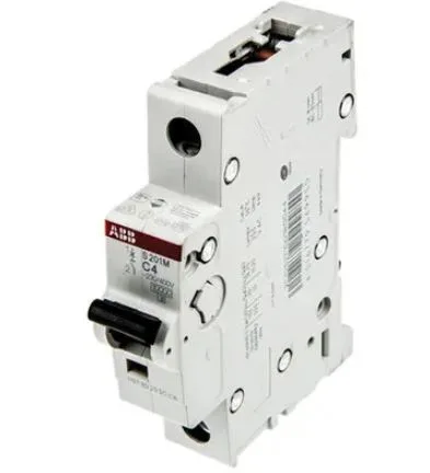 ABB S201M-C4 — 1-Pole MCB (DIN Rail)