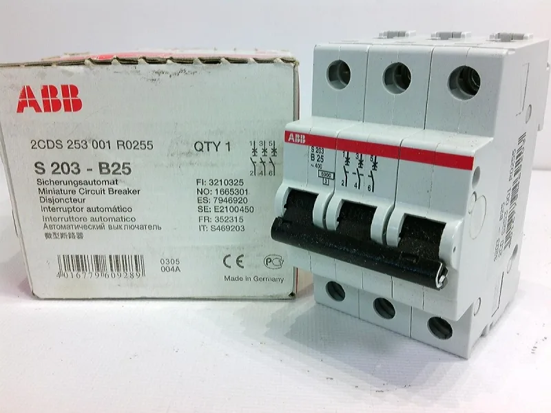 ABB S203-B25 — 3-Pole MCB (DIN Rail) (image 2)