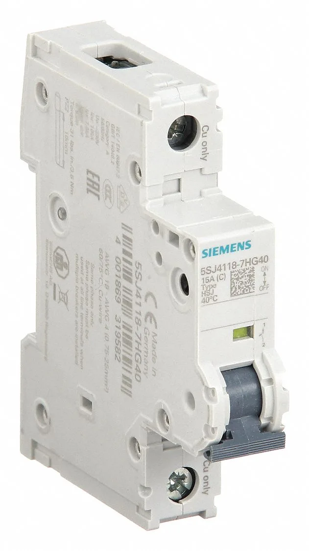 Siemens 5SJ4118-7HG40 — 1-Pole MCB (DIN Rail) (image 2)