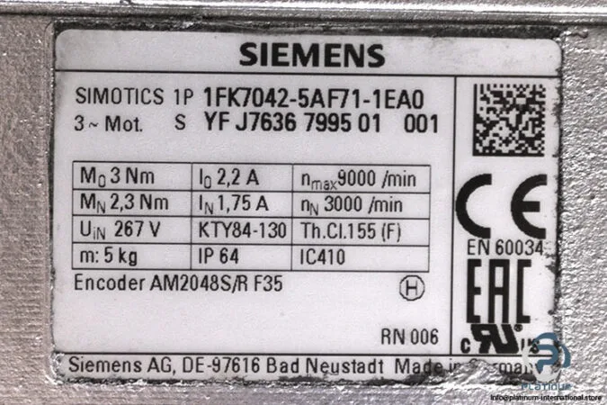 Siemens 1FK7042-5AF71-1EA0 — Servo Motors (image 5)
