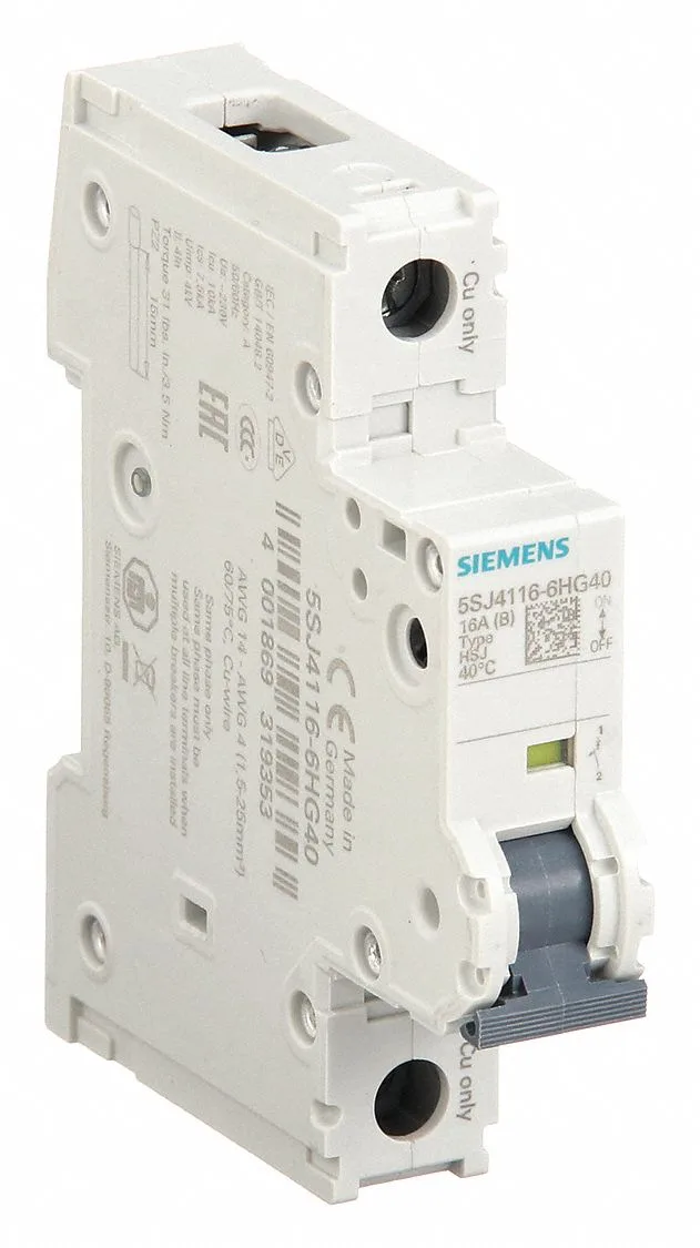 Siemens 5SJ4116-6HG40 — 1-Pole MCB (DIN Rail) (image 2)