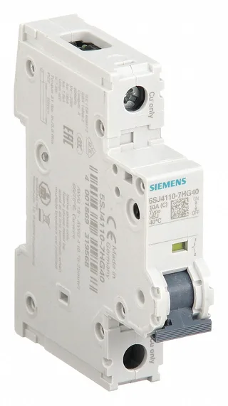 Siemens 5SJ4110-7HG40 — 1-Pole MCB (DIN Rail) (image 2)