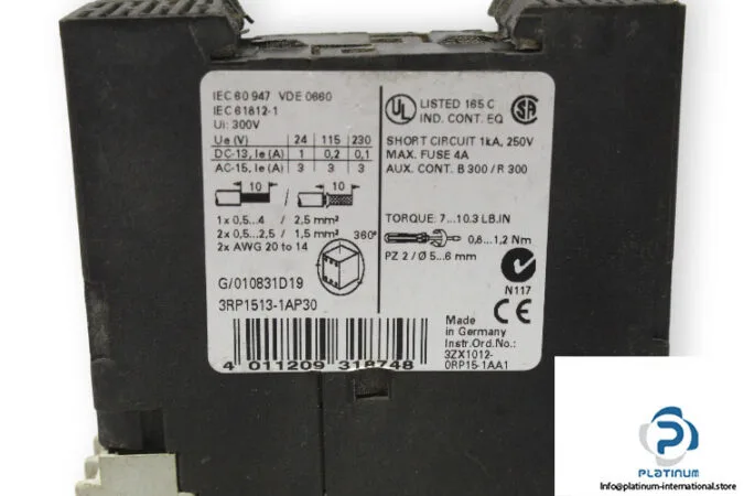 Siemens 3RP1513-1AP30 — Time Delay Relays (image 4)
