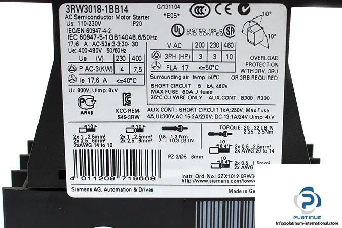 Siemens 3RW3018-1BB14 — Soft Starters (image 5)