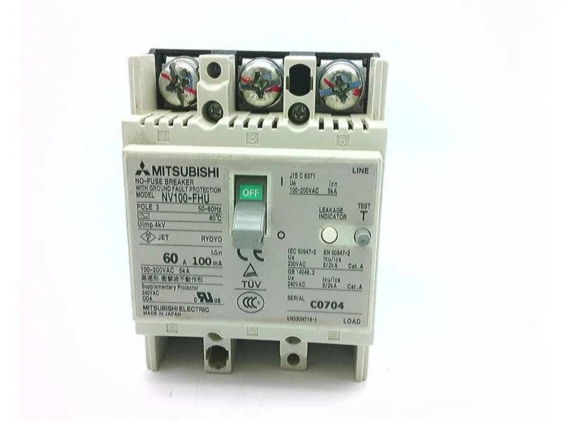 Mitsubishi Electric NV100-FHU-3P-60A — Molded Case Circuit Breakers (MCCB) (image 2)