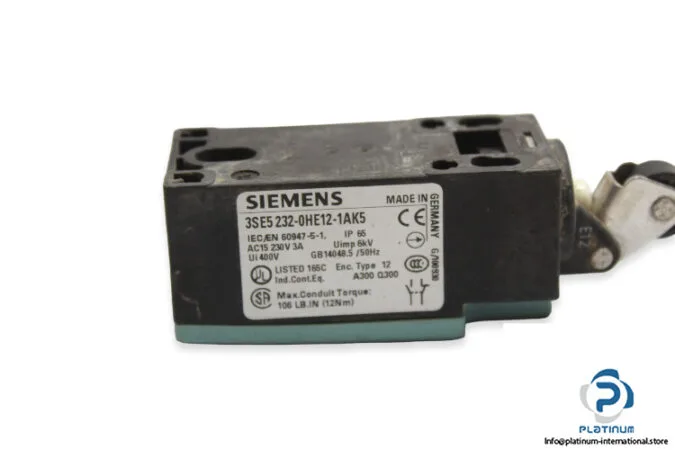 Siemens 3SE5232-0HE12-1AK5 — Limit Switches (image 3)