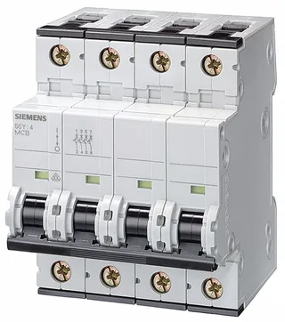 Siemens 5SY4602-8 — 4-Pole MCB (DIN Rail) (image 2)