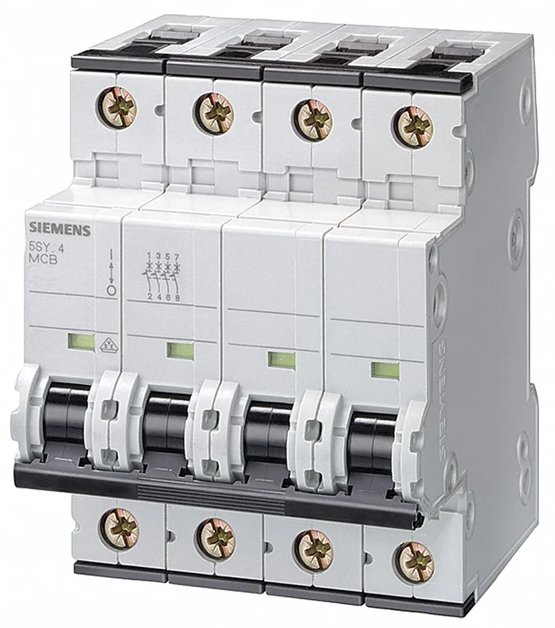 Siemens 5SY4602-8 — 4-Pole MCB (DIN Rail) (image 2)