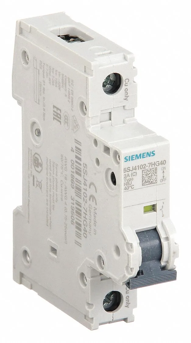 Siemens 5SJ4102-7HG40 — 1-Pole MCB (DIN Rail) (image 2)