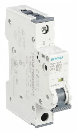Siemens 5SY4120-5 — 1-Pole MCB (DIN Rail) (image 2)