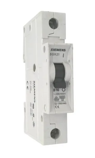 Siemens 5SX2116-6 — 1-Pole MCB (DIN Rail)