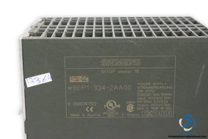 Siemens 6EP1334-2AA00 — DIN Rail Power Supplies (image 3)