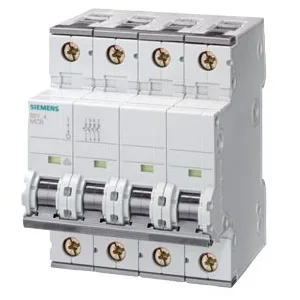 Siemens 5SY6625-7 — 4-Pole MCB (DIN Rail) (image 2)