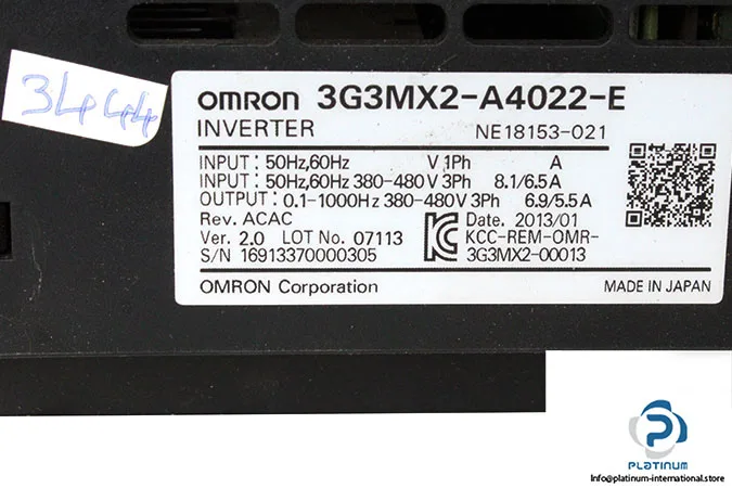Omron 3G3MX2A4022E — AC Drives (VFD) (image 4)